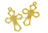 Pandantiv cruce, argint 925 placat cu aur, 19mm - x1