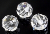 Swarovski, margele, rotund fatetat, crystal, 4mm - x10