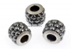 Swarovski, becharmed pave hematite, 9.5mm - x1