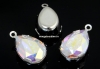 Swarovski, pand. pl. rodiu, fancy picatura, aurore boreale, 17mm - x1