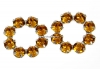 Swarovski, floare placat cu rodiu, topaz, 10mm - x1