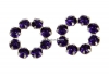 Swarovski, floare placat cu rodiu, purple velvet, 10mm - x1