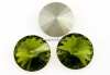 Swarovski, rivoli, olivine, 6mm - x2