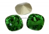 Swarovski, fancy square, dark moss green, 10mm - x1