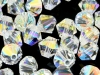 Swarovski, margele bicone, crystal aurore boreale, 3mm - x20