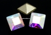 Swarovski, fancy chaton Square, aurore boreale, 2mm - x20