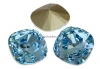 Swarovski, fancy square, aquamarine, 12mm - x1