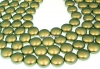 Perle Swarovski disc, iridescent green pearl, 10mm - x10