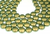 Perle Swarovski disc, iridescent green pearl, 12mm - x4