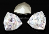 Swarovski, fancy rivoli Trilliant, white patina, 12mm - x1