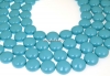 Perle Swarovski disc, turquoise pearl, 14mm - x4
