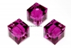 Swarovski, margele cub, fuchsia, 8mm - x1