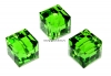 Swarovski, margele cub, fern green, 8mm - x1