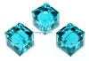 Swarovski, margele cub, blue zircon, 4mm - x2