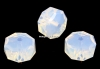 Swarovski, margele rondelle, white opal, 8mm - x2