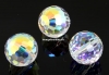Swarovski, margele, rotund fatetat, aurore boreale, 8mm - x2