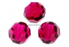 Swarovski, margele rotund fatetat, ruby, 4mm - x10