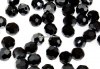 Swarovski, margele rotund fatetat, jet hematite, 4mm - x10