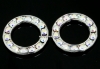 Swarovski, disc placat cu rodiu, aurore boreale, 15.5mm - x1