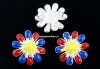 Link floare emailata argint 925, 12mm  - x1