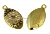 Swarovski, pand. pave placat cu aur, 16.5mm - x1