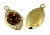 Swarovski, pand. pave placat cu aur, 16.5mm - x1