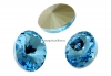 Swarovski, fancy oval, aquamarine, 8x6mm - x4