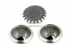 Swarovski, cabochon perla cristal hotfix sp, jet hematite, SS34 - x4