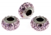 Swarovski, becharmed pave light amethyst, 12mm - x1