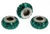 Swarovski, becharmed pave emerald, 12mm - x1