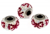 Swarovski, becharmed pave ruby, 14.5mm - x1