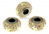 Swarovski, becharmed pave golden shadow, 13.5mm - x1