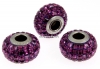 Swarovski, becharmed pave amethyst, 15mm - x1