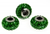 Swarovski, becharmed pave dark moss green, 15mm - x1