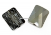 Swarovski, margele Mini rectangle, silver night, 10x8mm - x2