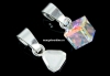 Baza pandantiv,  argint 925 placat cu rodiu, cub 8mm - x1