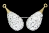 Swarovski, pand. pave placat cu aur, crystal, 14mm - x1