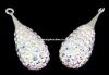 Swarovski, pand. pave placat cu rodiu, aurore boreale, 14mm - x1