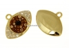 Swarovski, pand. pave placat cu aur, 14mm - x1