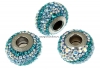 Swarovski, becharmed pave blue zircon, 14.5mm - x1