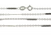 Lant zale ovale, argint 925 placat cu rodiu, 45cm - x1