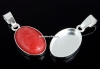 Baza pandantiv, argint 925 pl. cu rodiu, cabochon 14x10mm - x1