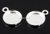 Baza pandantiv argint 925, cabochon 8mm - x1