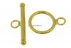 Incuietoare toggle, argint 925 placat cu aur, 17.5mm - x1