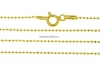 Lant bile fatetate, argint 925 placat cu aur, 45cm - x1