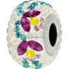 Swarovski, becharmed pave fuchsia tulipe, 14.5mm - x1