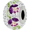 Swarovski, becharmed pave amethyst tulip, 14.5mm - x1