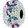 Swarovski, becharmed pave indicolite tulip, 14.5mm - x1