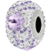 Swarovski, becharmed pave violet daisy, 14.5mm - x1