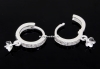 Tortite cercei cu cristale, argint 925, 19mm - x1per